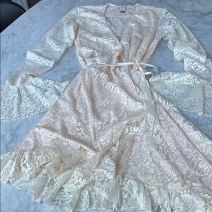 HAH (hot as hell) Long sleeve Lace Wrap Dress NWOT